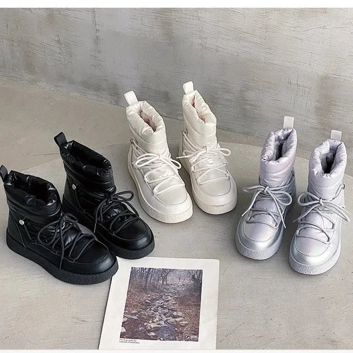 מגפון שלג בשילוב עור אמיתי- קאמליה