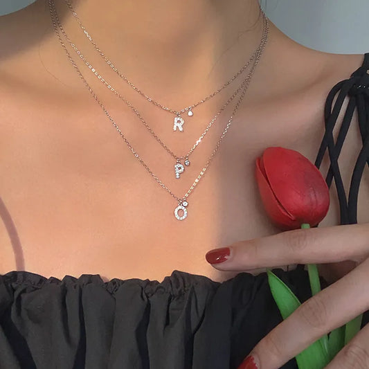 שרשרת כסף 925 עם אות זירקון