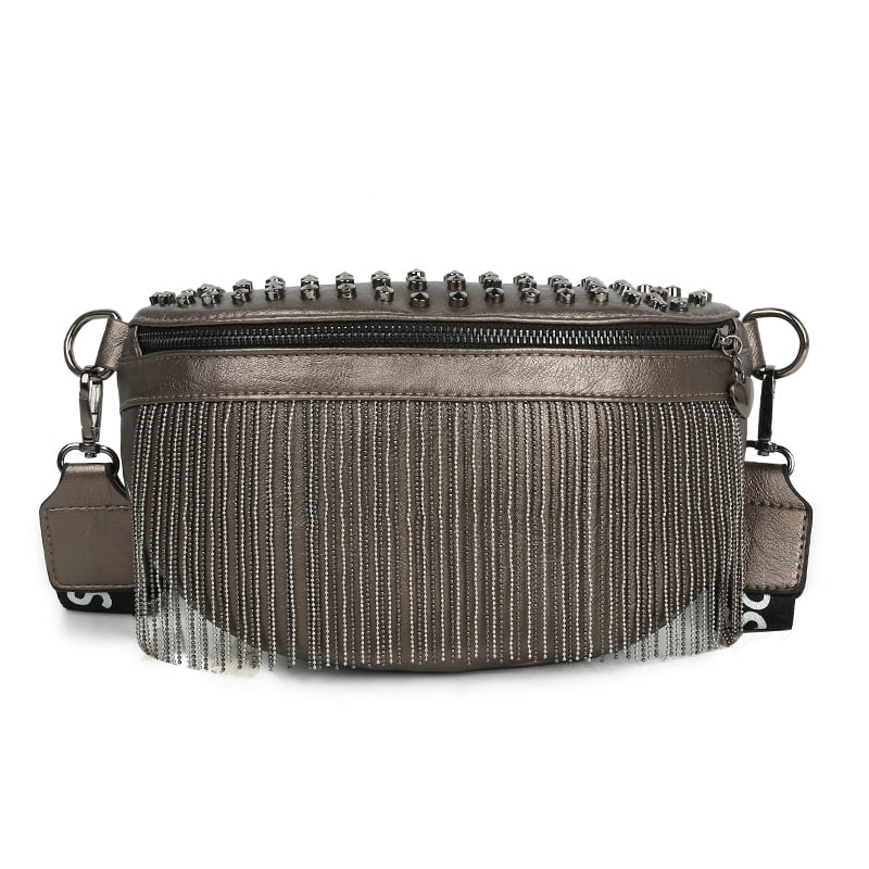 תיק צד בשילוב ניטים- אורית