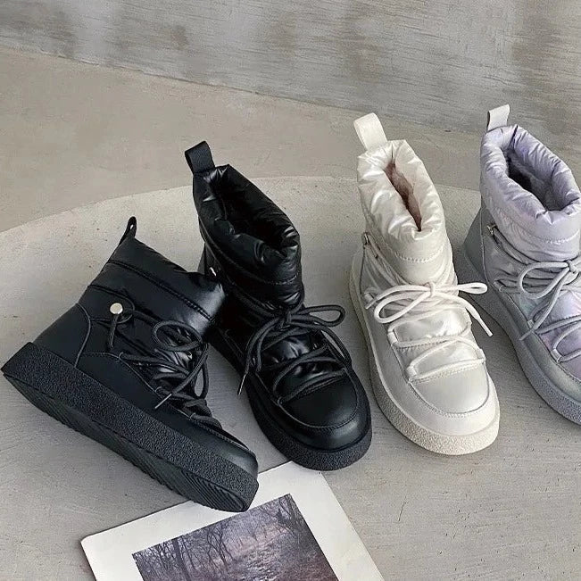 מגפון שלג בשילוב עור אמיתי- קאמליה