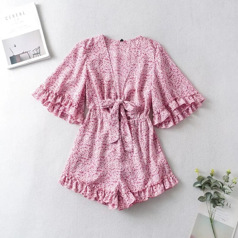 אוברול מיני פרחוני- הדר