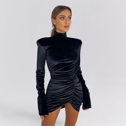 שמלת מיני אלגנטי קטיפה- אוריה