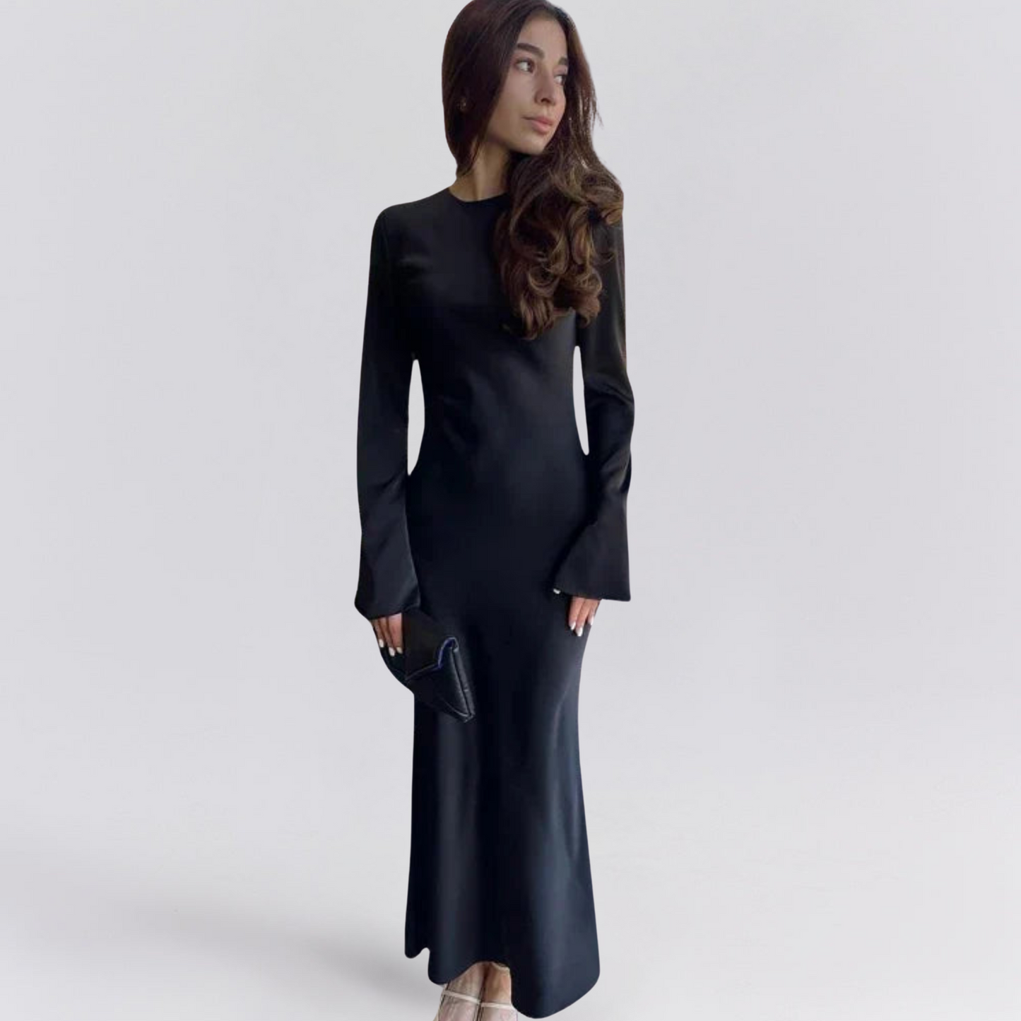 שמלת סאטן מקסי- נועם