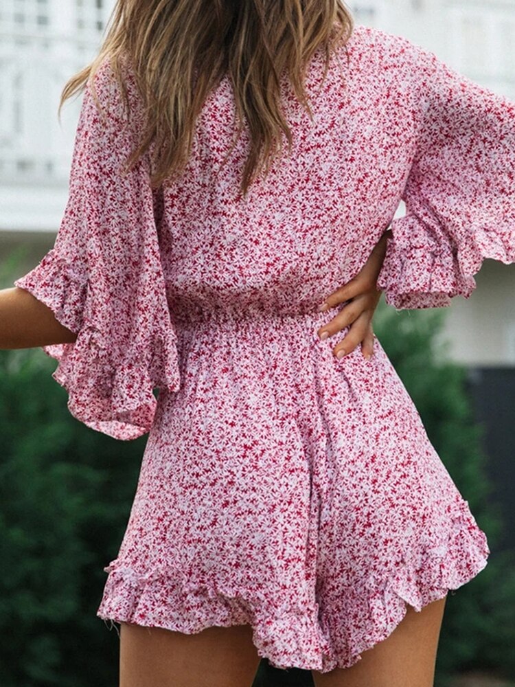 אוברול מיני פרחוני- הדר