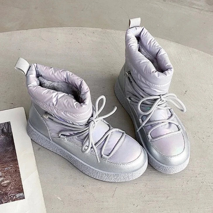 מגפון שלג בשילוב עור אמיתי- קאמליה